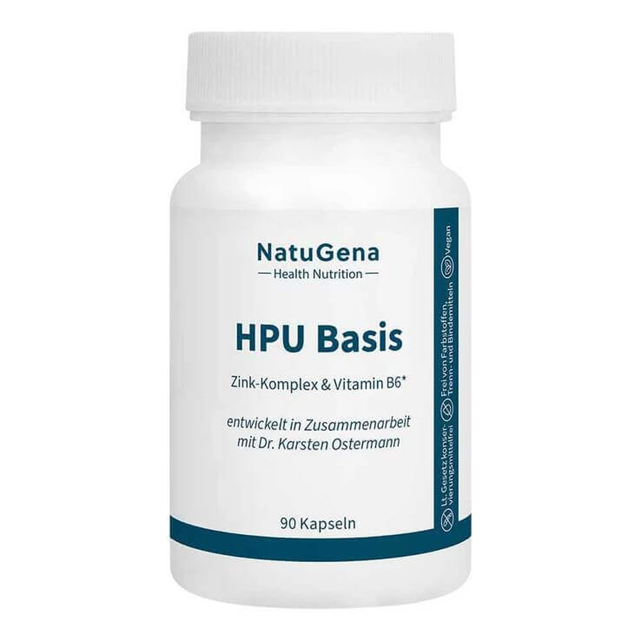 HPU Basis Complex de zinc + vitamina B6 + mangan, capsule vegane, 90 de capsule