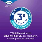 Compresas nocturnas TENA® Discreet Maxi para la incontinencia, 6 x 12 unidades.
