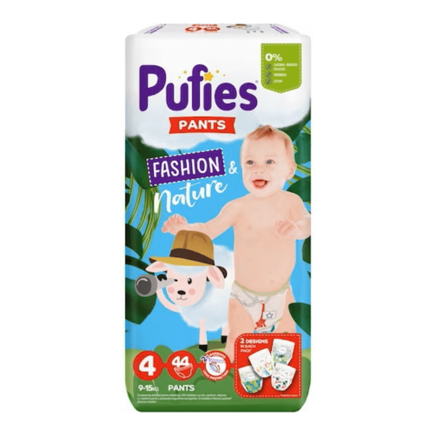 Pantaloni per pannolini Maxi n. 4, 9-15 Kg Fashion & Nature, 44 pezzi, Bignè