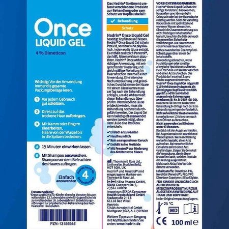 Hedrin Once Gel liquide, 100 ml de gel