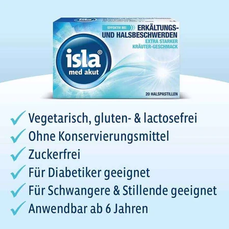 isla® med akut zuigtabletten, 20 zuigtabletten