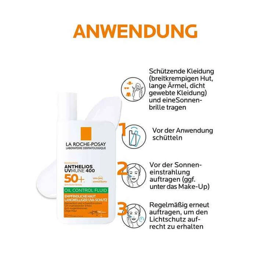 La Roche-Posay Anthelios Oil Control Fluid Uvmune 400, 2 x 50 ml płyn: ceny i cechy