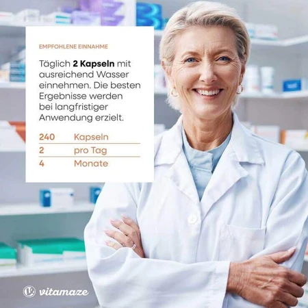 Capsule di bisglicinato di magnesio + vitamina B6, 240 capsule