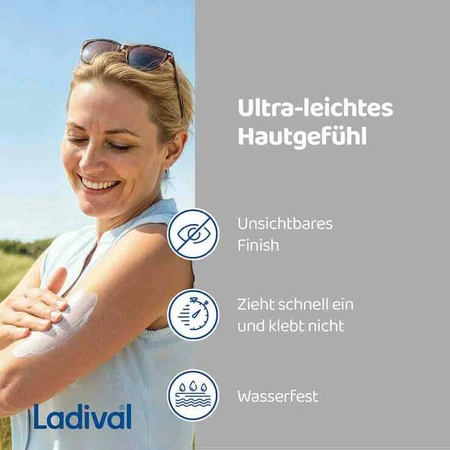 Spray solaire Ladival pour peaux sèches SPF 50+, lot de 2 flacons de 150 ml