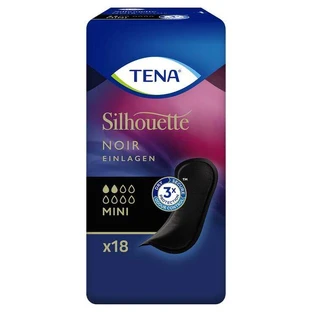 Serviettes d'incontinence TENA® Silhouette NOIR Mini, 6 x 18 pièces