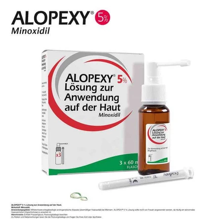 Alopexy 5% oplossing, 3 x 60 ml oplossing
