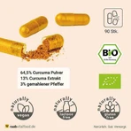 Raab Vitalfood Organic Turmeric Extract Capsules, 90 capsules