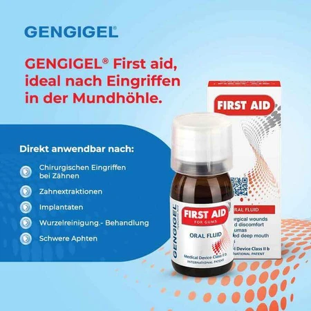 Enjuague bucal de primeros auxilios Gengigel, 50 ml