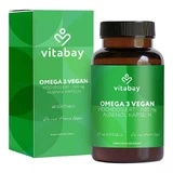 Omega-3 1100 mg, veganistisch, 600 mg DHA + 300 mg EPA, softgels, 60 stuks