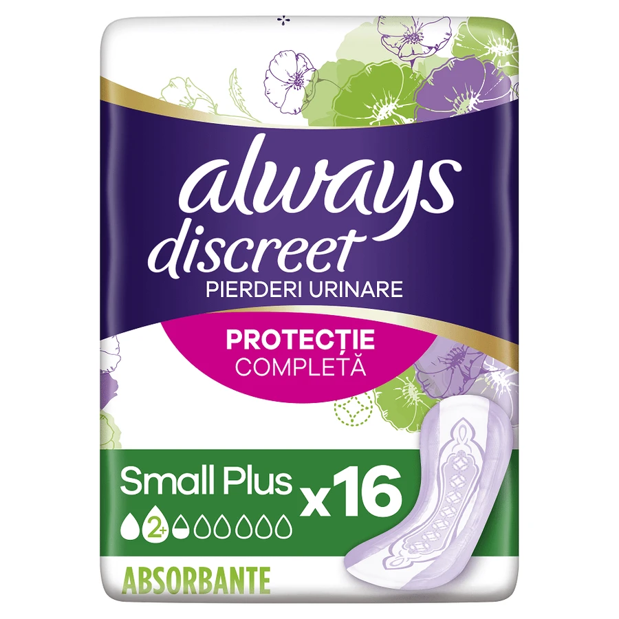 Incontinentie-inleggers Always Discreet Small Plus, 16 stuks, P&G