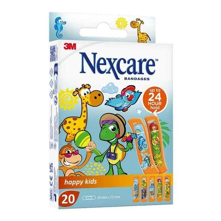 Nexcare Happy Kids pleisters van 19 x 72 mm, 20 stuks