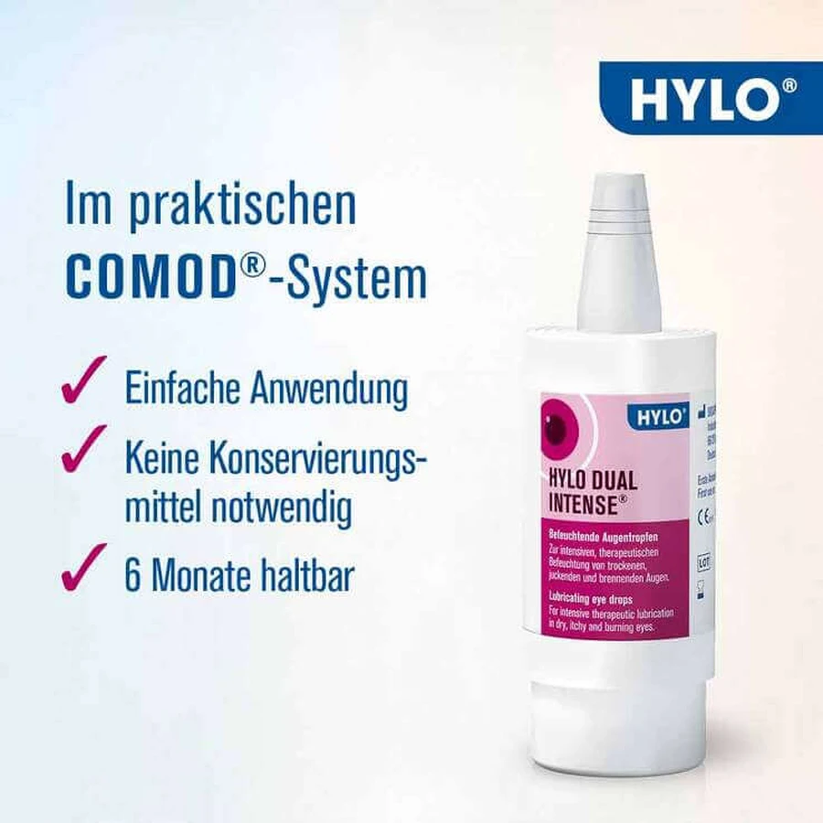 Hylo Dual INTENSE® oogdruppels, 2x2x10 ml oogdruppels