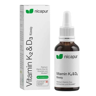 Vitamines K2 et D3 sous forme liquide, solution buvable de 22,5 ml