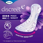 Compresas nocturnas TENA Discreet Maxi para la incontinencia, 12 unidades.