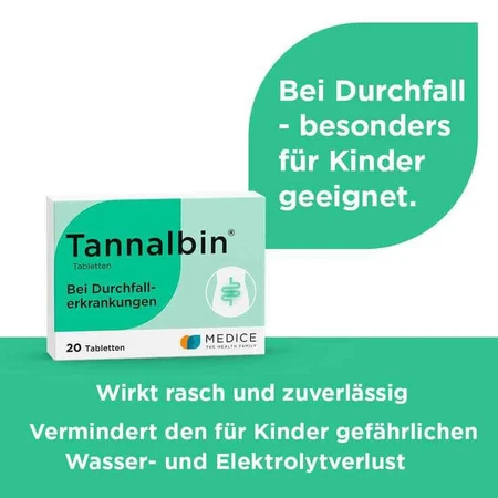 Tannalbin® Compresse contro la diarrea, 20 compresse
