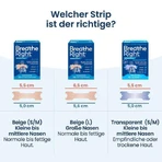 Breathe Better Breathe Right Nasal Strips, Regular, Clear, 10 Strips