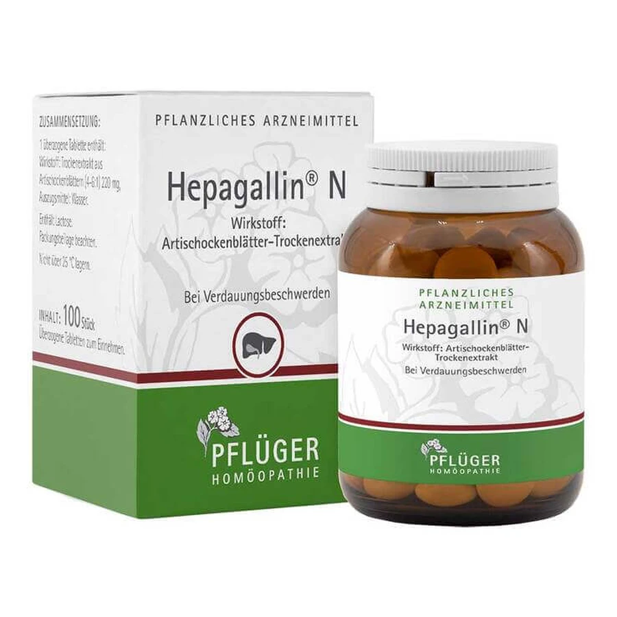 Tabletki powlekane Hepagallin N, 50 tabletek: ceny i cechy