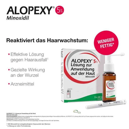 Alopexy 5% oplossing, 6 x 60 ml oplossing