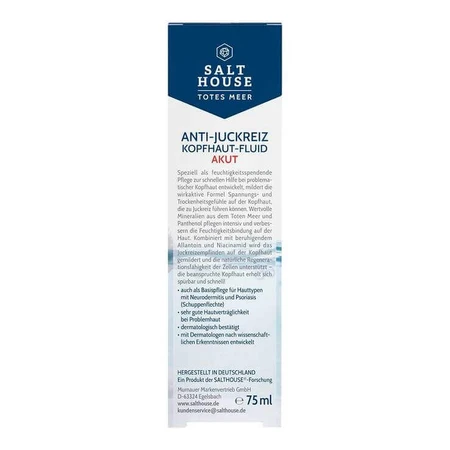 Salthouse Marea Moartă – Fluid anti-mâncărime pentru scalp, tratament de urgență, 75 ml lichid