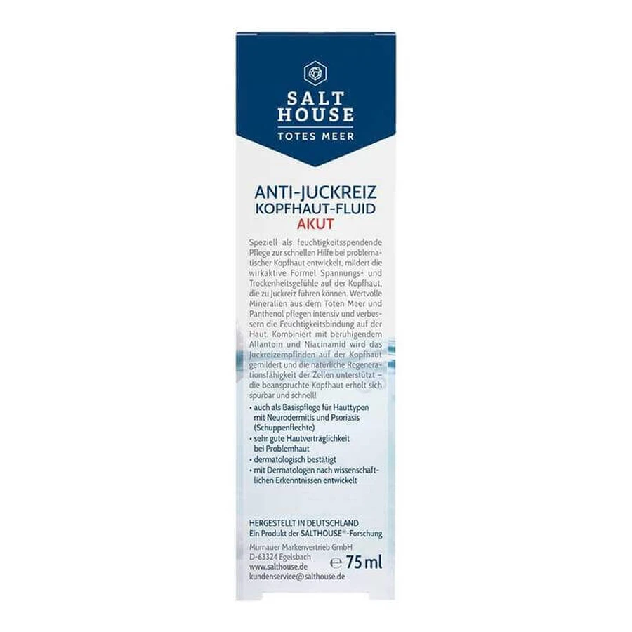 Salthouse Marea Moartă – Fluid anti-mâncărime pentru scalp, tratament de urgență, 75 ml lichid