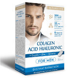 Collagene e acido ialuronico con vitamine e minerali per uomo, 500 mg, 30 compresse, Interherb