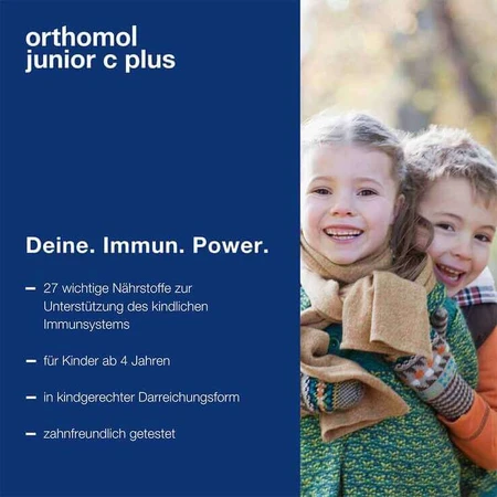 Orthomol Junior C plus comprimate masticabile cu aromă de fructe de pădure, 2 x 30 comprimate masticabile
