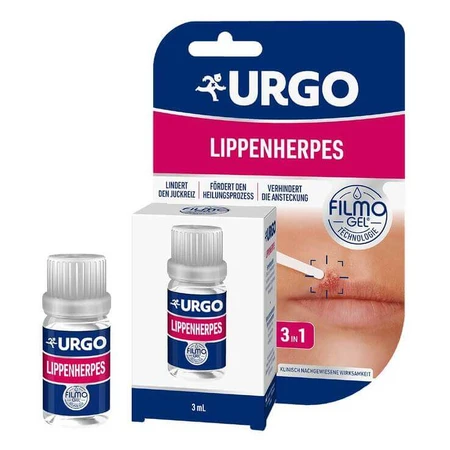 Urgo, líquido para el tratamiento del herpes labial, 3 ml de líquido