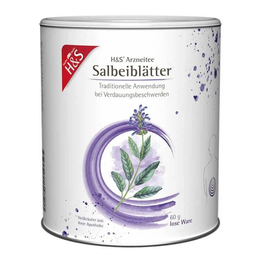 H&S Salieblaadjes losse thee, 60 g thee