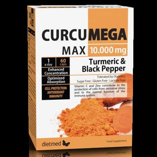 Curcumega Max, 10 000 mg, 60 kapsułek, Dietmed