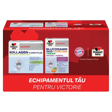 Collageen 11.000 Plus en Glucosamine 1.000 + Kurkuma, 30 ampullen + 60 tabletten, Doppelherz