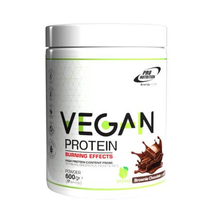 Eiwitrijk voedingssupplement in poedervorm, Chocolate Brownie, 600 g, Pro Nutrition