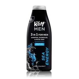 Sea Energy 3-in-1 douchegel, shampoo en gezichtsreiniger, 500 ml, Keff Men