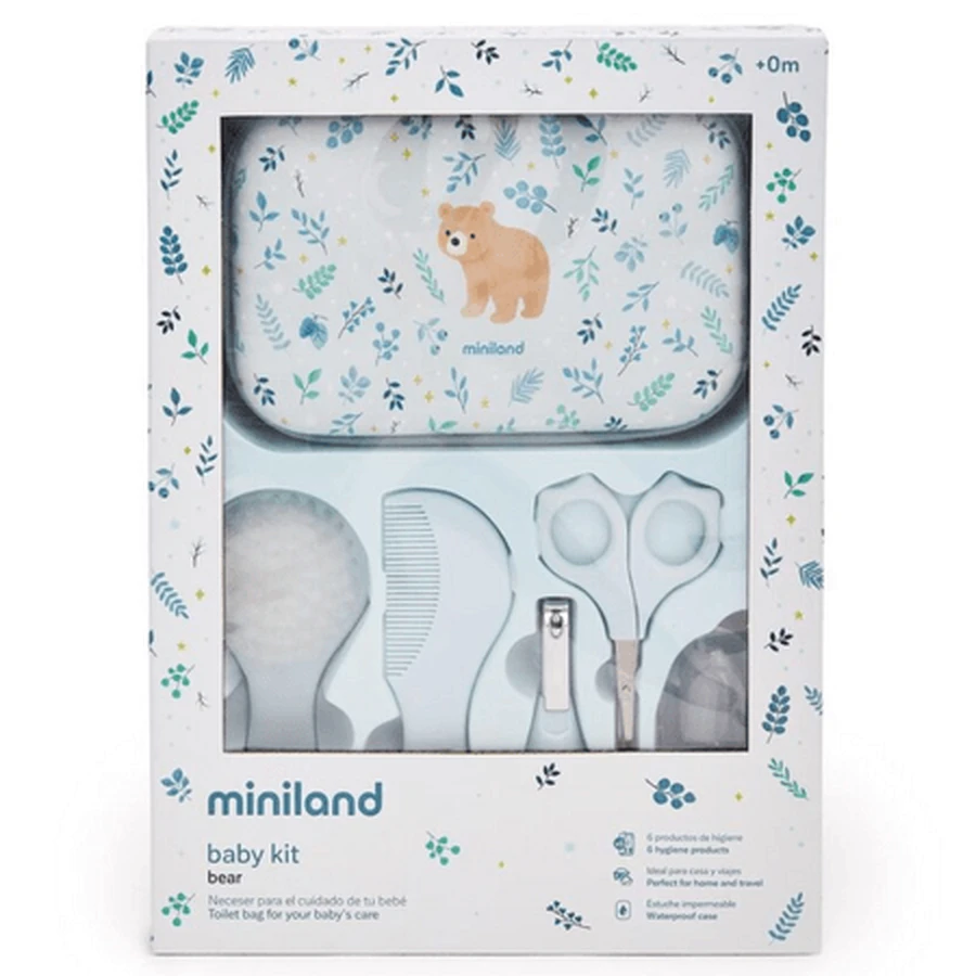 Babypflege- und Hygiene-Set, Bär, ab 0 Monaten, Miniland