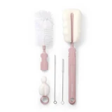 Lot de brosses pour biberons et tétines, rose, Babyono