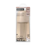 Siliconen babyfles met SX PRo Soft-speen met gemiddelde doorstroming, Colour Essence, beige, vanaf 3 maanden, 240 ml, Suavinex