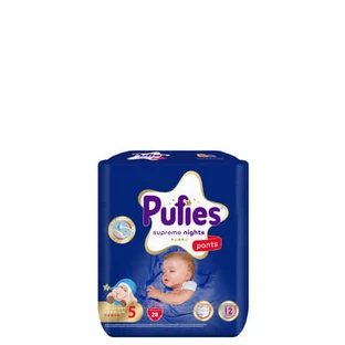 Supreme Night Pull-Ups, Größe 5, 12–17 kg, 28er-Pack, Pufies