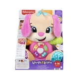 Interactieve puppy met roze oortjes, speelt en leert, 6–36 maanden, Fisher-Price
