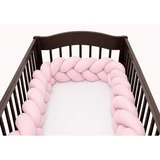 Protector trenzado para cuna, 240 cm, rosa, Mc Ana