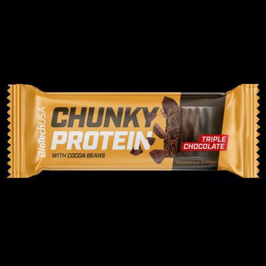Chunky Protein Bar, Triple Chocolate, 50 g, BioTechUSA