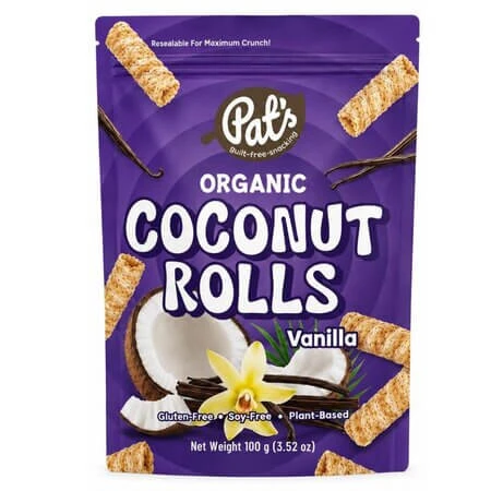 Biologische broodjes, kokos en vanille, 100 g, Pat's