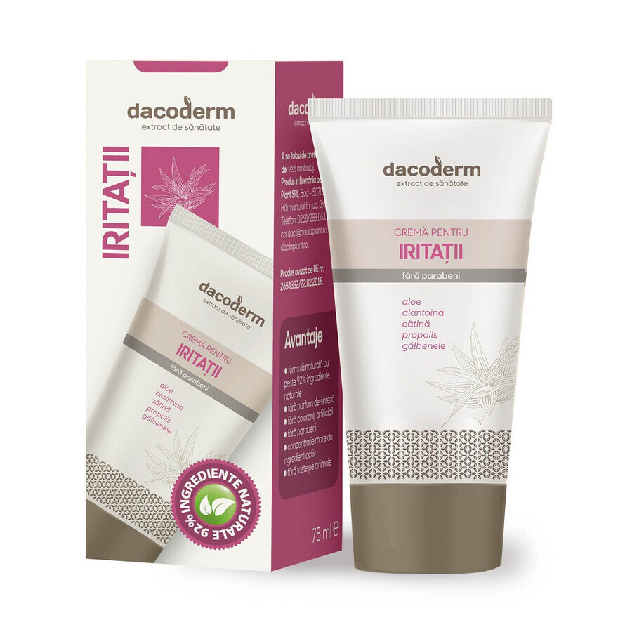 Dacoderm crème contre les éruptions cutanées, 75 ml, Dacia Plant