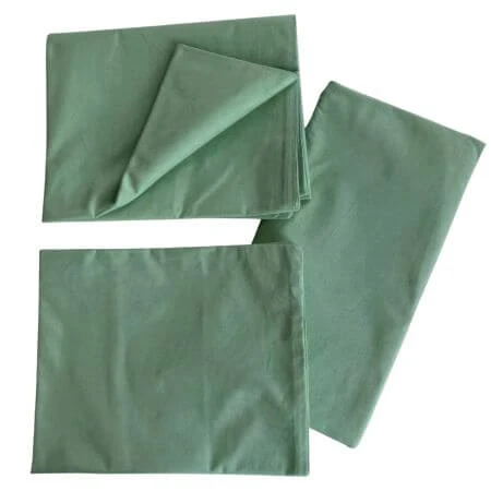 Beddengoedset van biologisch katoen, 120 x 60 cm, mint, 3-delige set, Twindeco