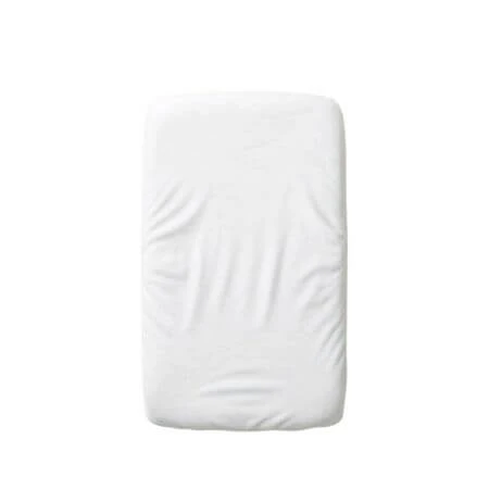2-in-1 dubbellaags katoenen hoeslaken met elastiek en waterdichte voering, 50 x 90 cm, wit, Twindeco