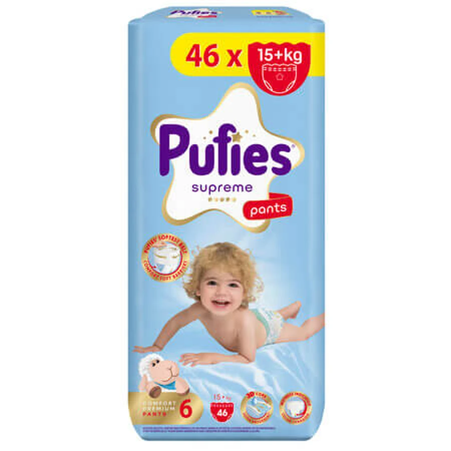 Supreme Pull-Ups, Größe 6, ab 15 kg, 46er-Pack, Pufies