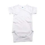 Katoenen geribbelde body met korte mouwen, wit, 12–18 maanden, Baltic Bebe
