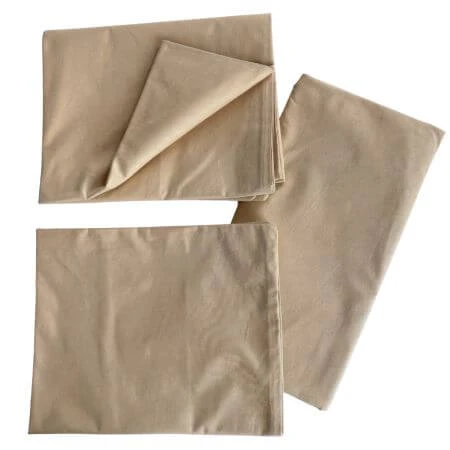 Beddengoedset van biologisch katoen, 120 x 60 cm, beige, 3-delige set, Twindeco
