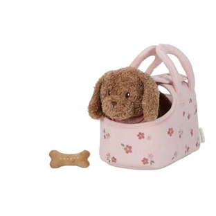 Peluche « Jackie le chiot dans son petit sac », à partir de 12 mois, Little Dutch