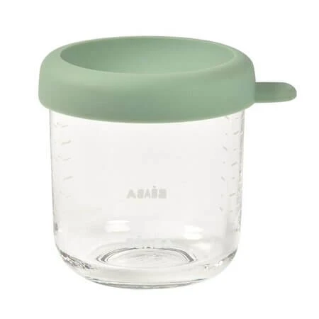 Luchtdichte glazen pot, saliegroen, 250 ml, Beaba