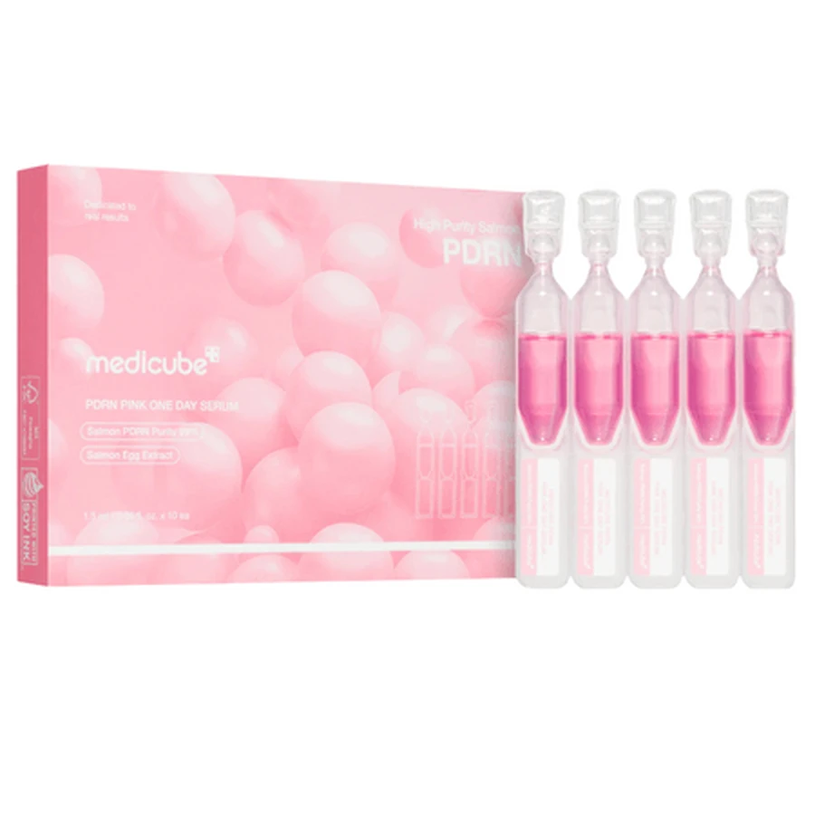 Różowe serum do twarzy PDRN „One Day”, 1,5 ml × 10 fiolek, Medicube: ceny i cechy