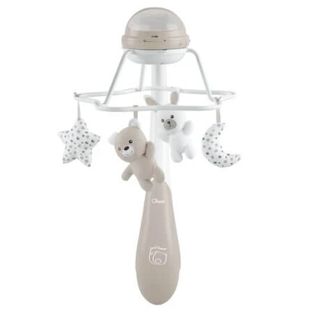 3-in-1 muzikale draaimolen met projector, beige, regenboog, vanaf 0 maanden, Chicco